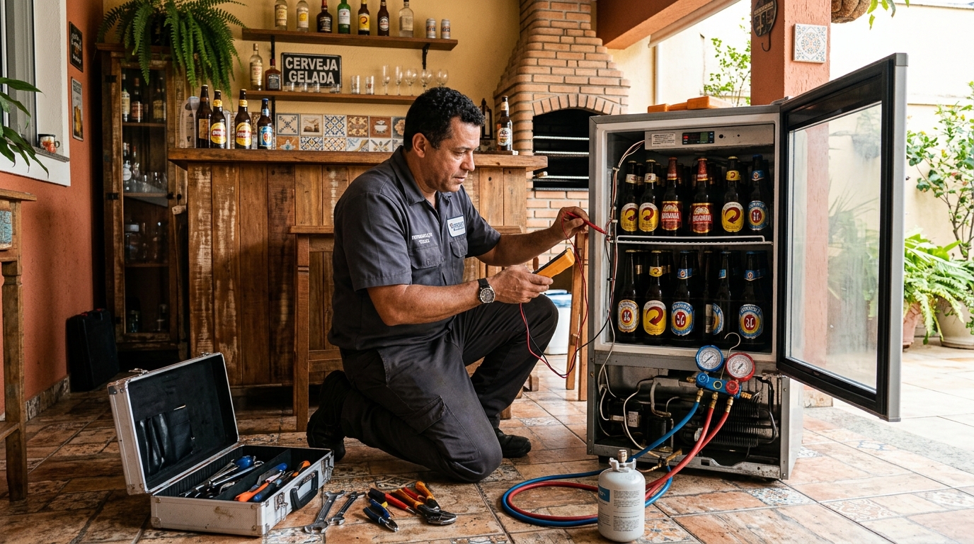 Aplicação de gás refrigerante em cervejeira atendida em Serra‑ES